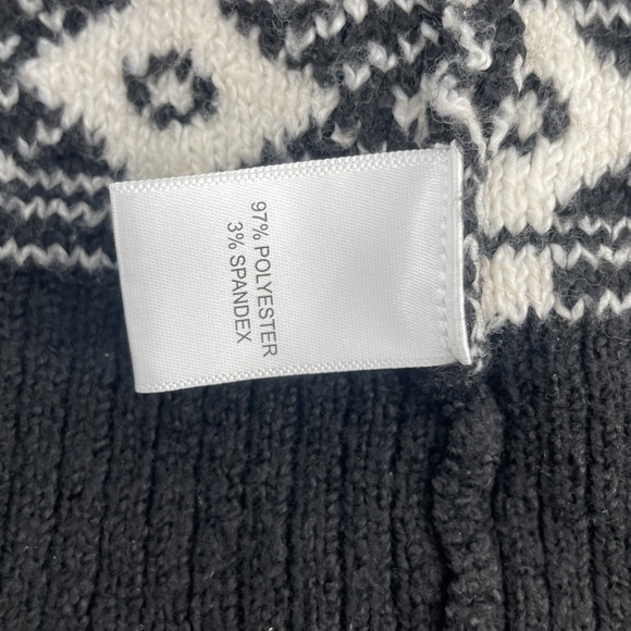 Rachel Zoe Open Sweater Belted Cardigan Women's Medium Aztec Black Ivory Thick - Picture 8 of 8